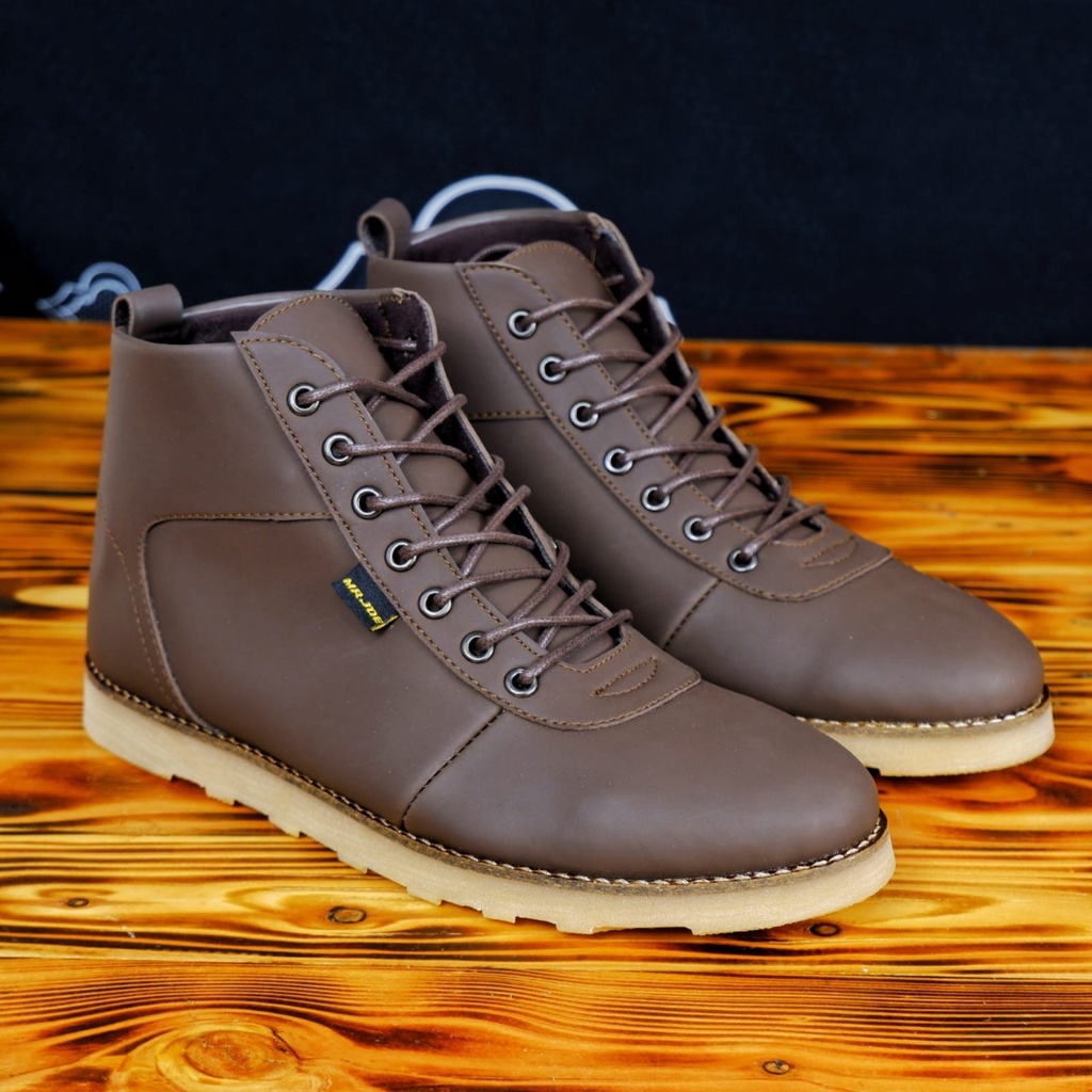 BURAY - SEPATU BOOT FASHION PRIA KULIT ASLI ORIGINAL FORMAL CASUAL KASUAL KERJA KANTOR GURU KONDANGAN PNS MOTORAN TRANDY BERKUALITAS