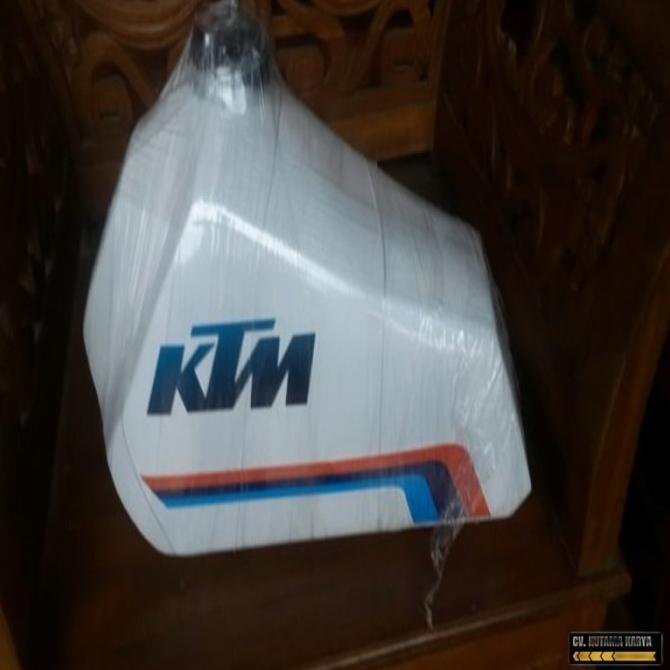 Tangki Ktm Jadul Putih Bahan Plat Besi Kode Hk.