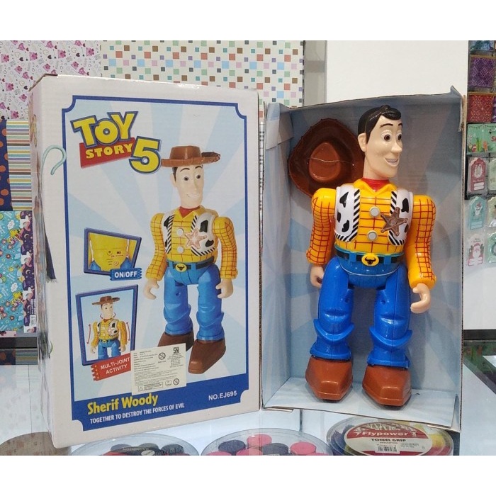 MAINAN ROBOT TOY STORY WOODY 29CM EJ695 FREE BATERAI