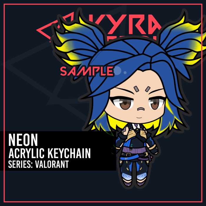 Keychain Valorant Neon FPS Game
 | KyraMerch Anime Fanmerch Dealer