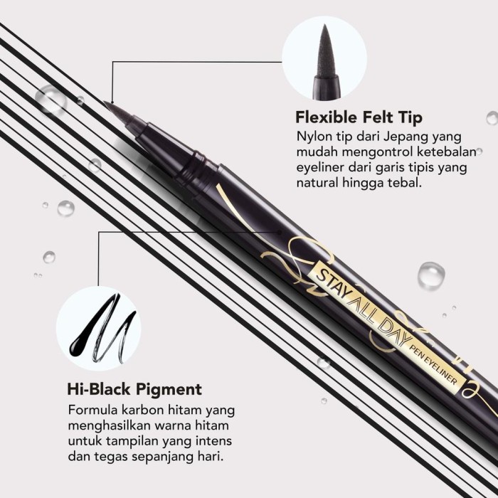 [BPOM][100%ORI&amp;READY]YOU Stay All Day Pen Eyeliner | Waterproof | Tahan Hingga 24 Jam | Kosmetik Mata HItam