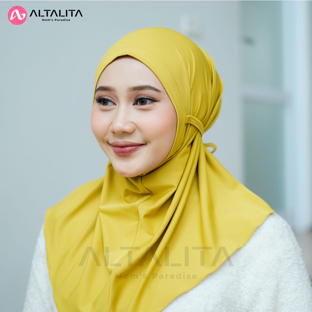 Altalita - Kerudung Instan Tali Nyta Non Pet Jilbab Bergo Sport Non Pad Bahan Jersey Premium Cocok Untuk Olahraga Volly Futsal Senam dan Sehari-Hari