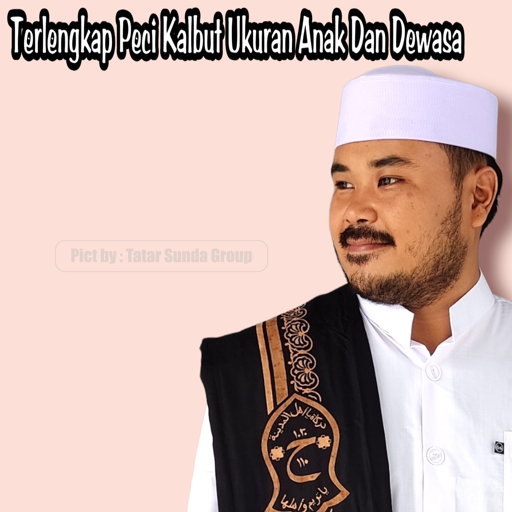 songkok putih habib bahar terbaru peci kalbut seragaman tinggi 6.7.8 lengkap ukuran anak dan dewasa asksoris pria