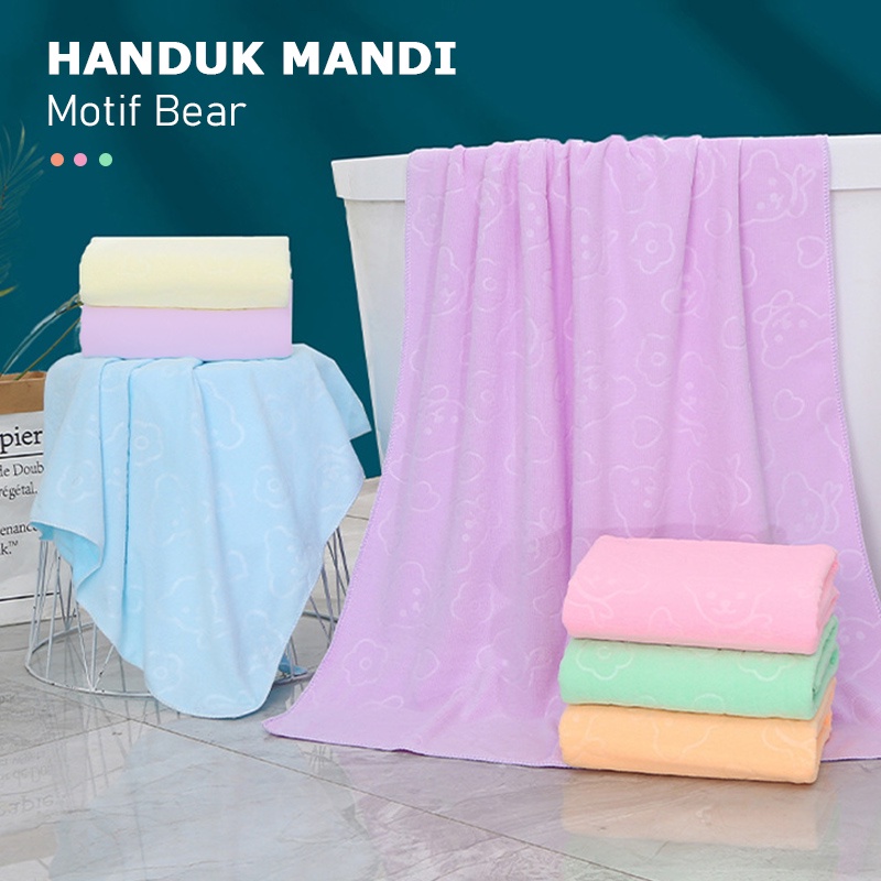 COD - LUXURY PARTY  - Handuk Polos - Handuk ukuran 140x70cm - Handuk Polos Embos Nyerap Air