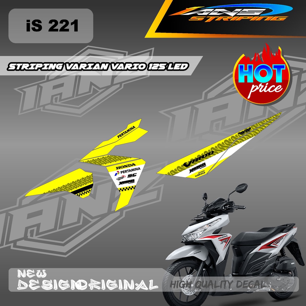 STIKER VARIO 125 LED KONSEP MOTOGP MANDALIKA / STIKER KONSPE MANDALIKA HONDA VARIO 125 LED / STIKER KERETA VARIO 125 LED IS221