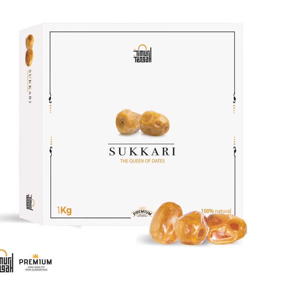 

☻ Kurma Sukari 1 Kg Premium Timur Tengah Kurma Sukkari Original High Quality ❄