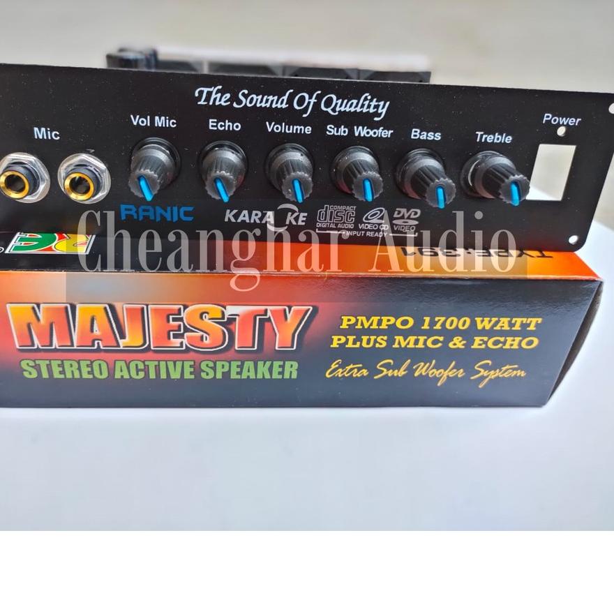 ✺ Kit Power Amplifier Speaker Aktif Stereo Karaoke Plus Echo 1700W PMPO Majesty ♢