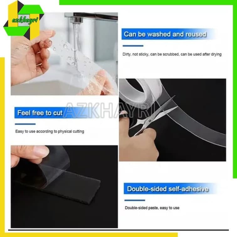 Double Tape Lakban Bening 3 meter