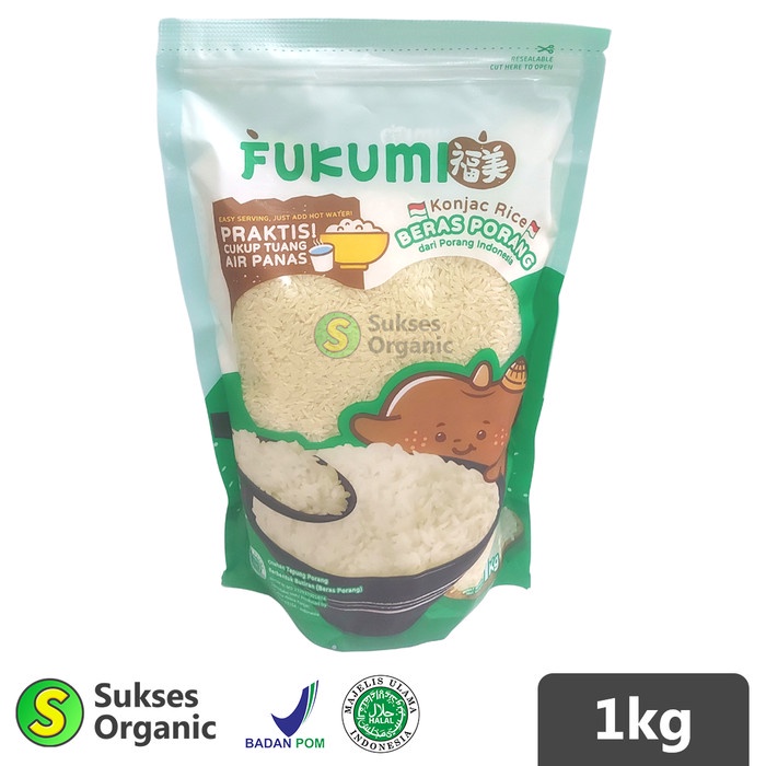 

Beras Konjac Shirataki Rice Instant FUKUMI POUCH 1kg