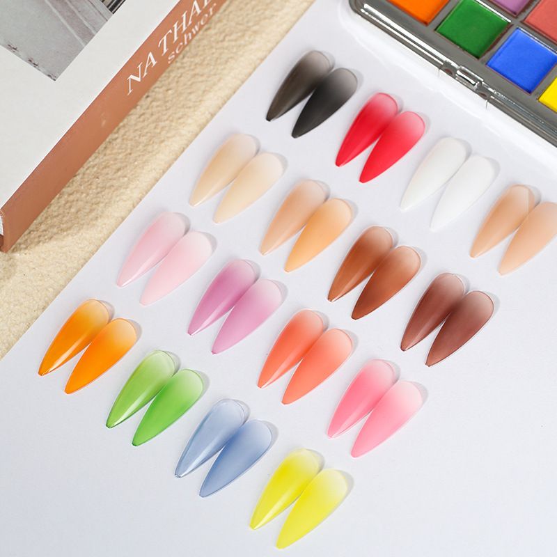 NAIL GRADIENT POWDER OMBRE NAILART /  CHROME SHADOW NAILART OMBRE / DESAIN NAILART OMBRE MUDAH