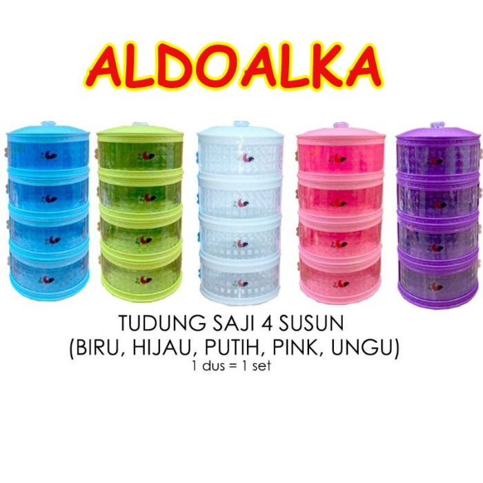 Terlaris Tudung Saji 4 Susun Diamond Cap Ayam Warna Putih