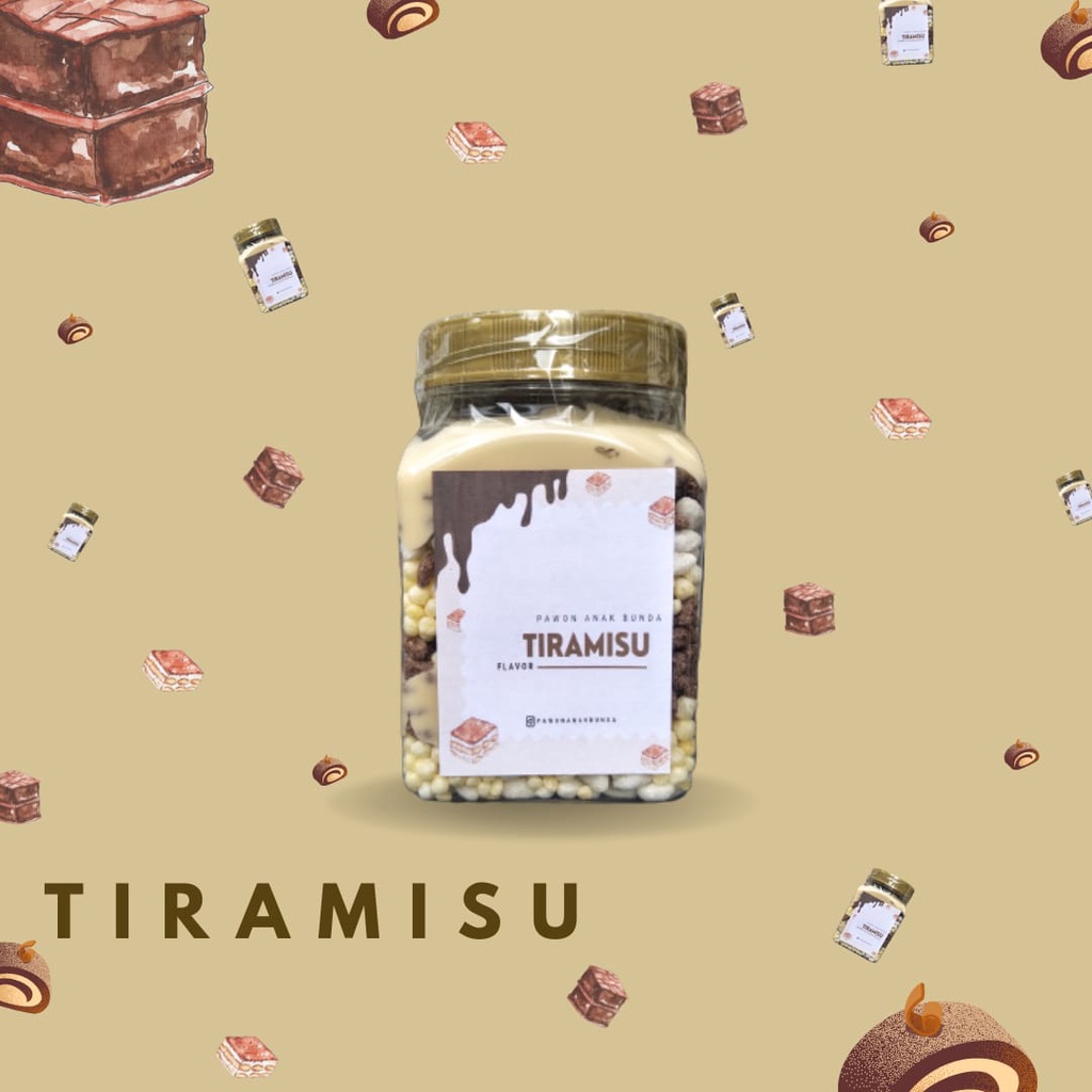 

Crunchy Tiramisu Melt/Snack Jar/Rice Crispy dengan Tiramisu leleh/ Coklat Tiramisu leleh dalam toples