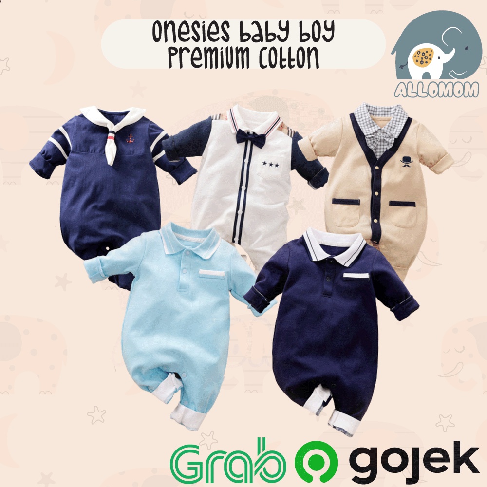 ROMPER / JUMPER / BODYSUIT ONESIES KATUN SETELAN PESTA BAJU BAYI COWOK /CASUAL ROMPER