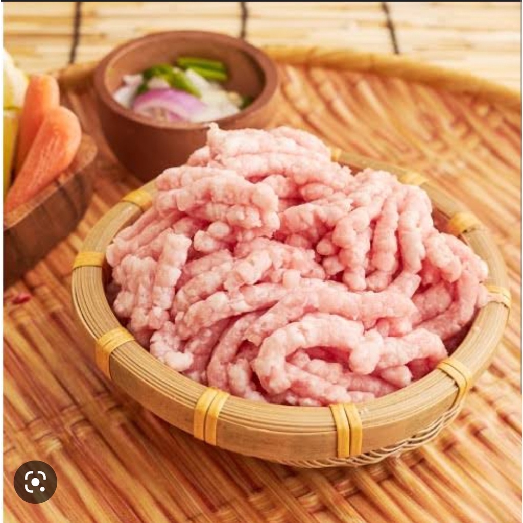 

Daging Cincang Leher Babi / Minced Jowl Pork IMPORT PREMIUM QUALITY