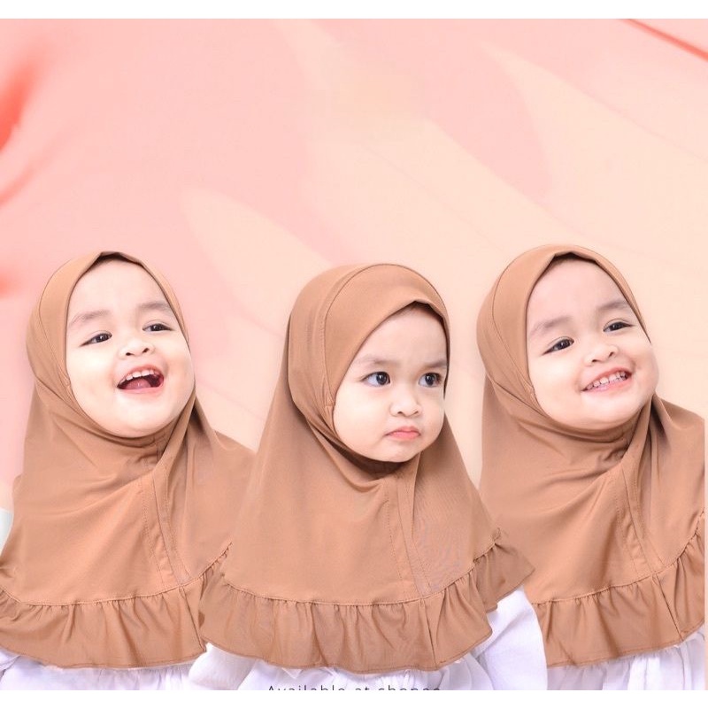 Jilbab Anak Nirmala Usia 0-3 Tahun Bahan Jersey Premium Adem  / Hijab Baby Rempel / Jilbab Anak Jersey