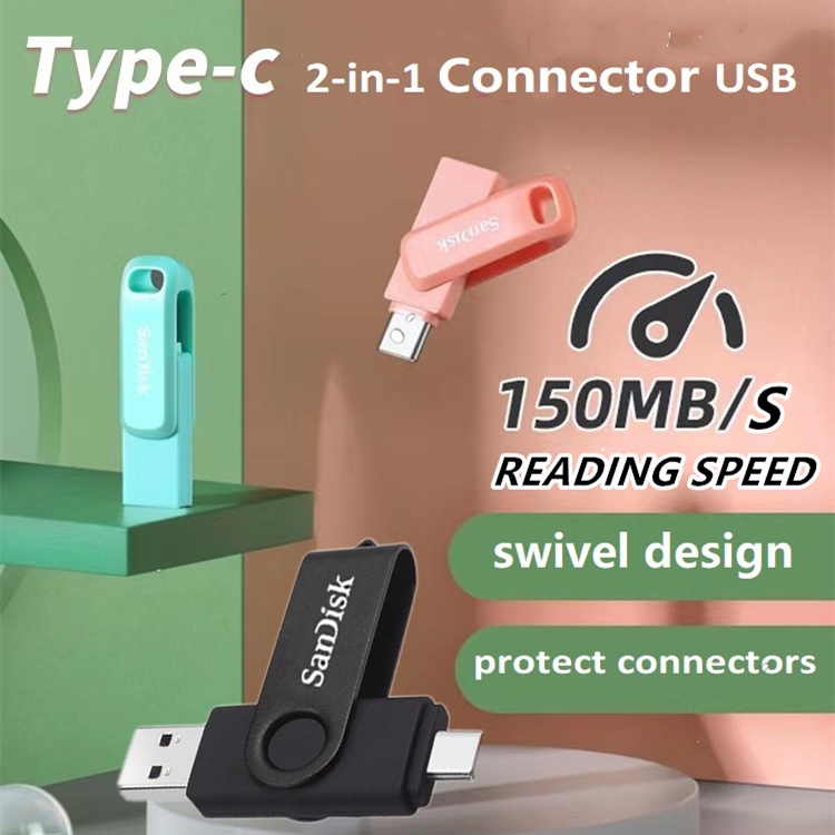 FLASHDISK OTG TYPE C USB 32GB/64GGB/128GB/256GB FLASH DRIVE ULTRA DUAL USB 3.1 flashdisk Ultra Dual Drive Go USB Type-C