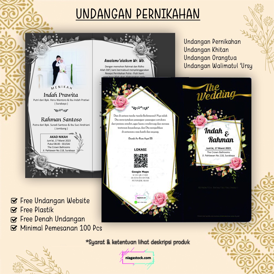 Undangan Pernikahan - Khitan - Orang tua ( GRATIS TAMBAH FOTO )