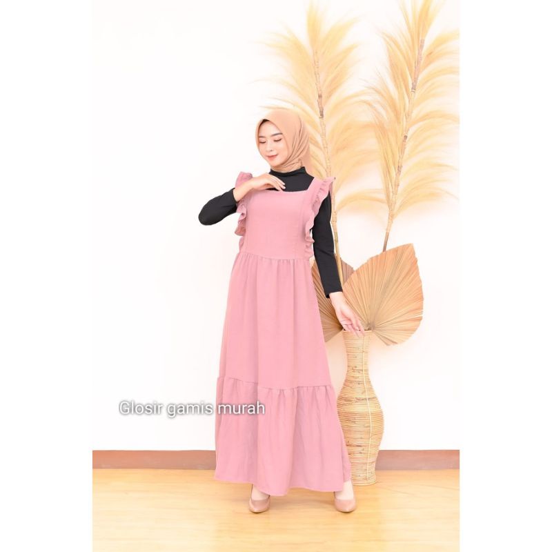 Bela overall remaja terbaru- Overall dress muslim wanita