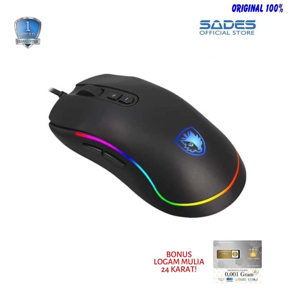 Sades Revolver RGB Gaming Mouse