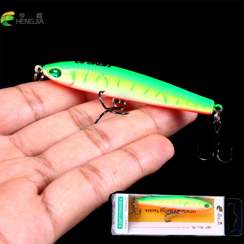 HENGJIA 1pcs 7.5cm/8.6g Umpan Minnow Pancing Ikan Sinking Pencil Bait Fishing Lures Memancing Alat Tangkap