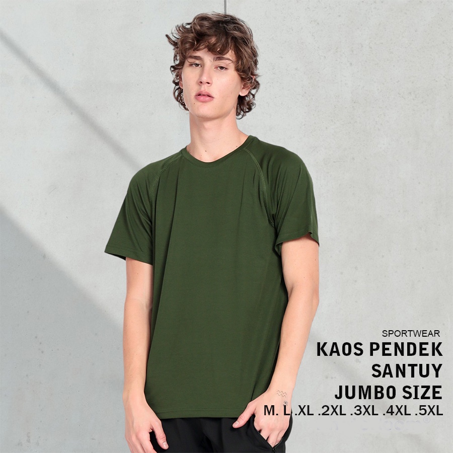 Baju olahraga Jumbo XXXXXL /Kaos Big Size pria 2XL - 5XL Original GYM / Kaos Running