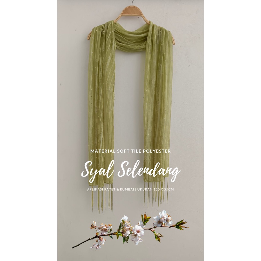 Syal/Shall/Shawl scarf plisket/Selendang/Pashmina motif bagus2 bahan ceruty dan soft polyester payet rumbai
