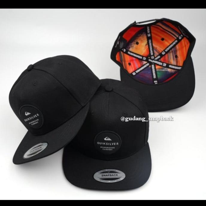 topi snapback Quiksilver / Quiksilver log bulat original import / hat