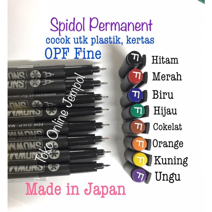 

Terlaris Isi 8 Warna Spidol Snowman Opf Fine Nib Marker Plastik Atk1095Sn
