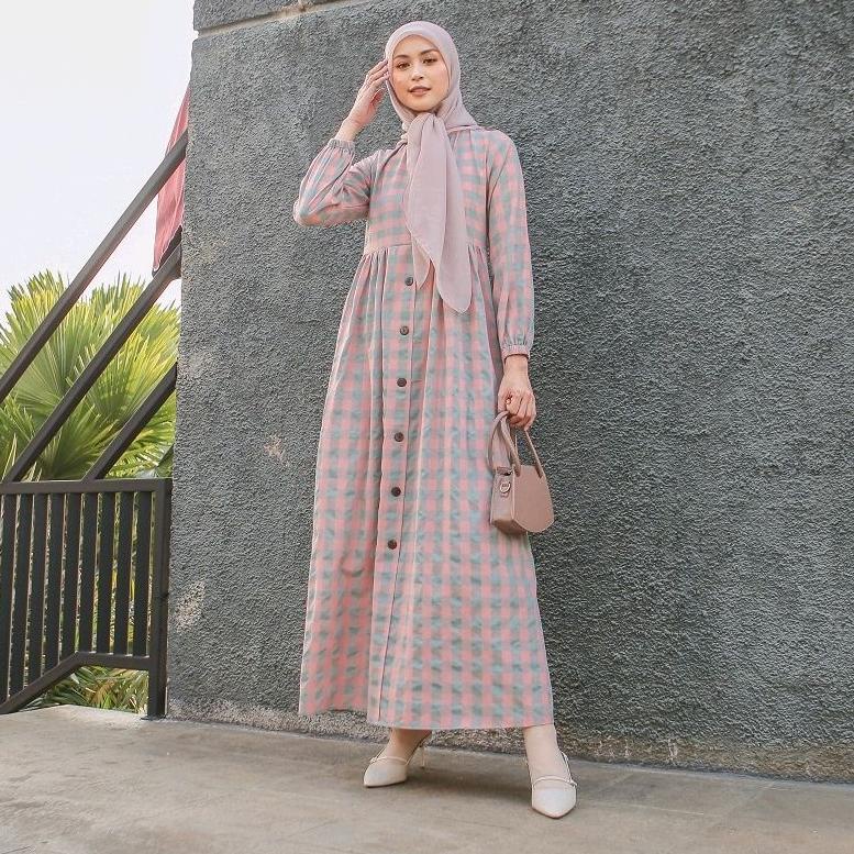 STOK TERBATAS Le Khari Dress Maya Gamis Katun Busui Size S - XL