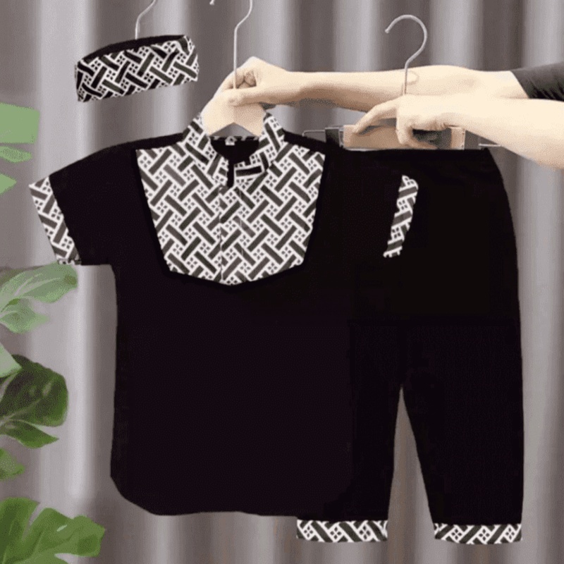 TURUN  HARGA Baju Koko BATIK KURTA Anak Umur 1 - 10 tahun Setelan batik anwar