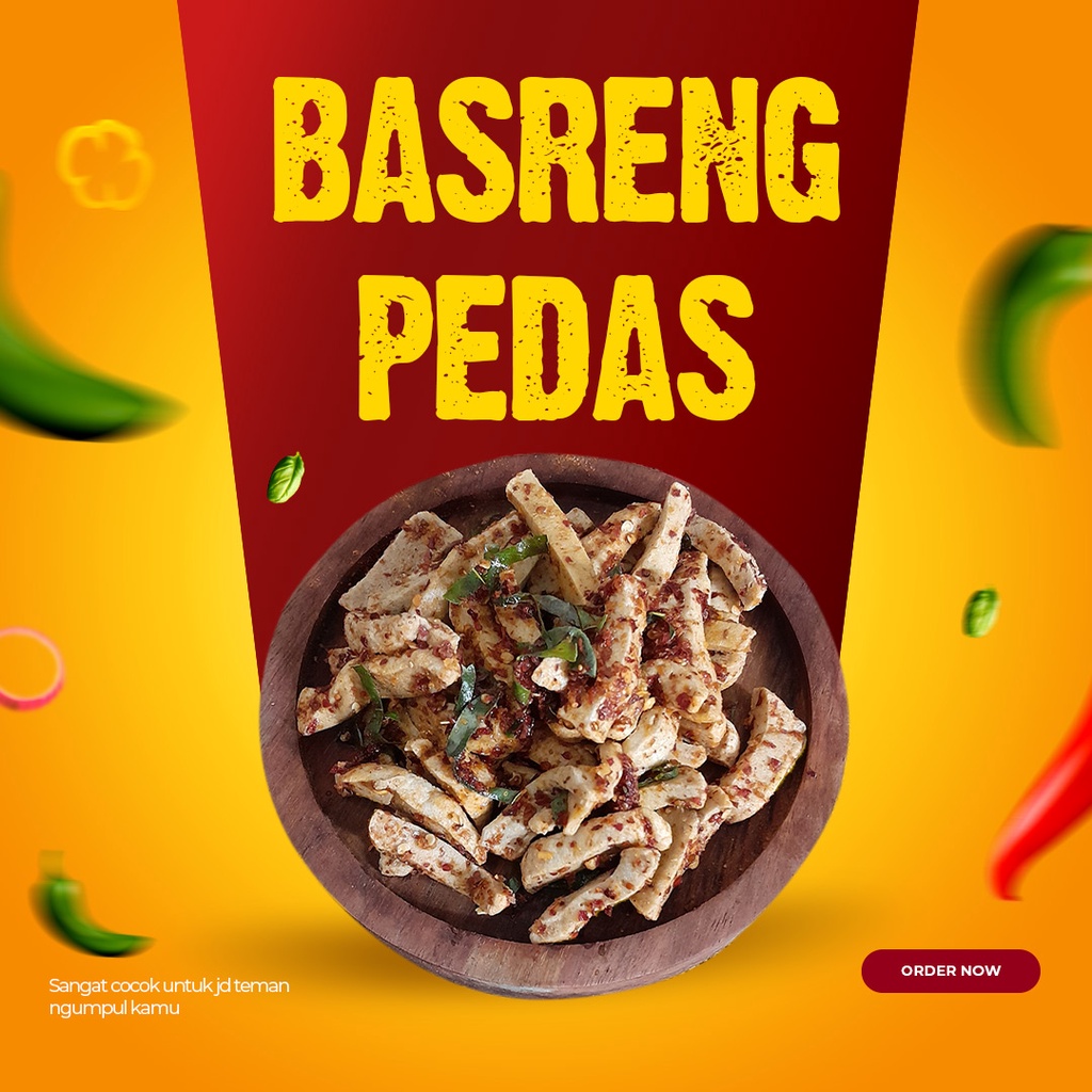 

Basreng daun jeruk cikruh makanan ringan snack pedas original