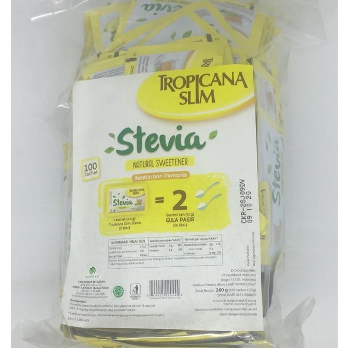 

Gula Tropicana Slim Stevia Gula Diet 100 Sachet