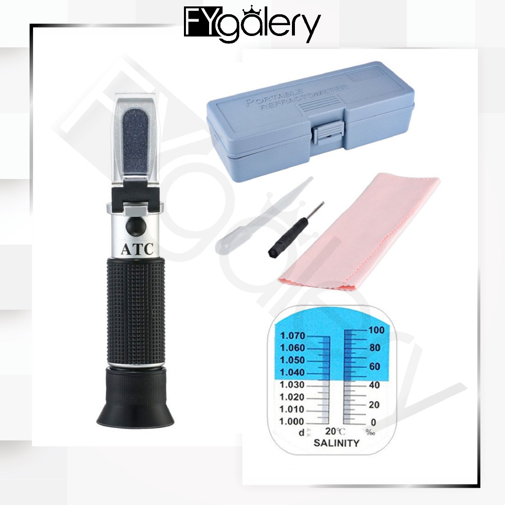 Fygalery Alat Ukur Kadar Garam Makanan Minuman Refractometer Salt Salinity