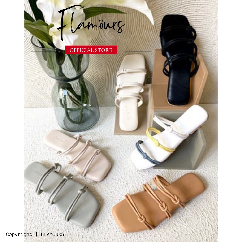 NEW product Sendal wanita busa tipis tali simpul nyaman straps kekinian empuk anti slip sendal premi