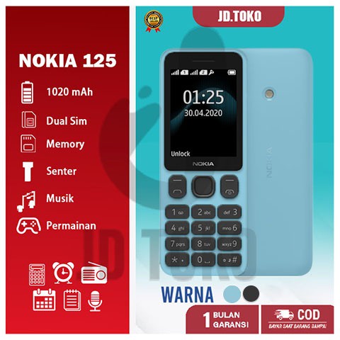 Hp Nokia 125 Dual Sim New 99% Grosir Murah