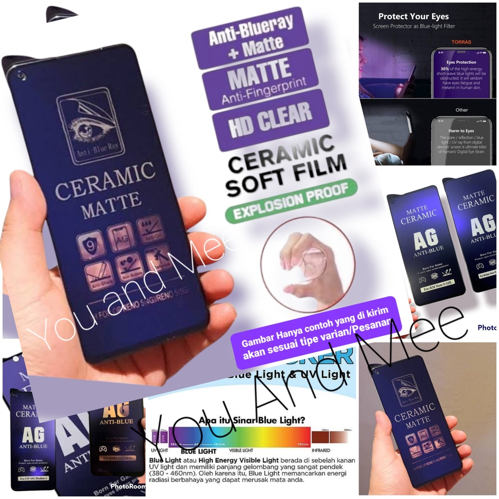 New !! Tempered CRM Anti BLUELIGHT+RADIASI INFINIX Hot 30 30i 20 20s 20i 12 12i 12Pro 12Play 11 11S NFC 11Play Hot 10 10s 10Play Hot 9 9 Play 8 Tempred Biru Blue Light A-Pecah Ceramic Full Cover/Tempred Plastik Keramik Glass Radiation Gores Ray 5G 4G s i