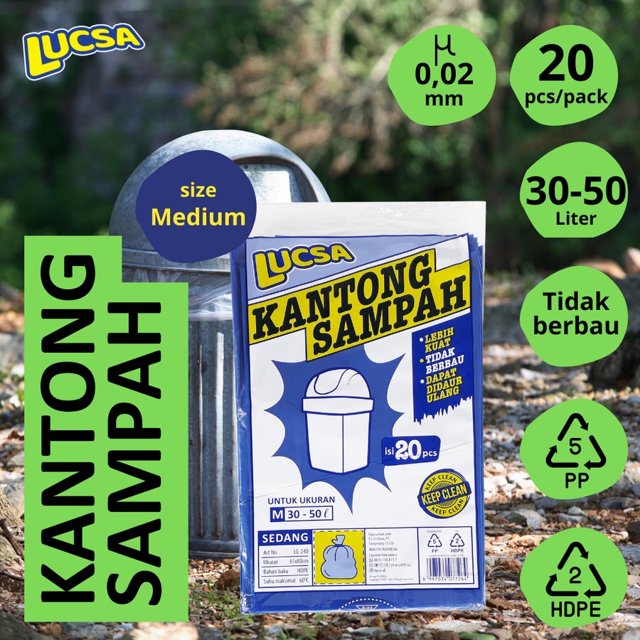 Ktmstore Kantong Sampah M 30-50L Plastik Sampah Bin Liner Garbage Bag Lucsa 240