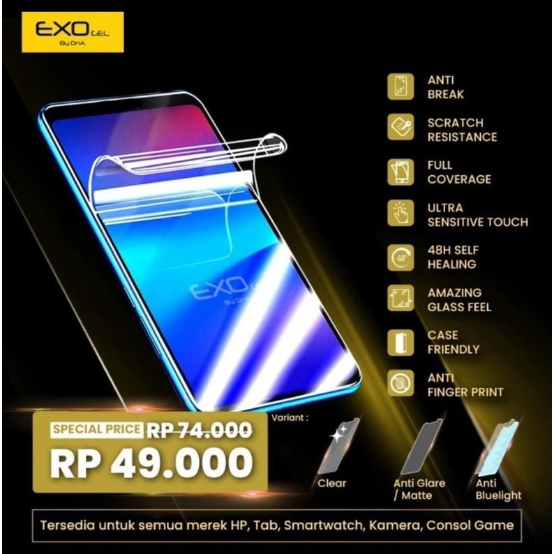 Exo Hydrogel Iphone XR Screen Protector - Not Tempered