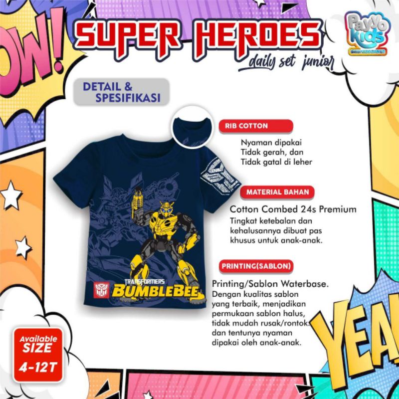 Set Jeans Super Hero by Payyo kids/setelan anak cowok 4-12T