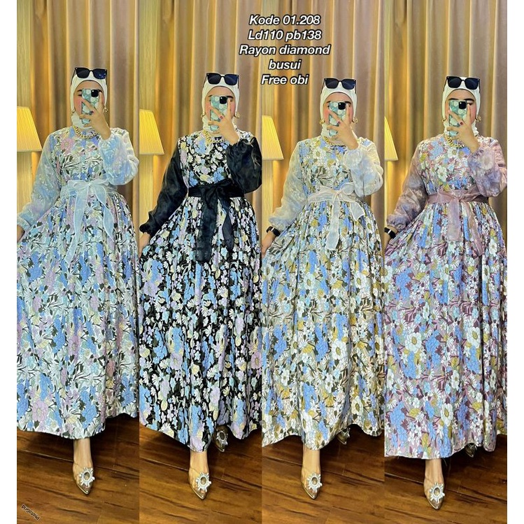 Gamis katun Mix organza Premium/Gamis katun motif Premium/Gamis organza Premium/Gamis Silk Dyor Prem