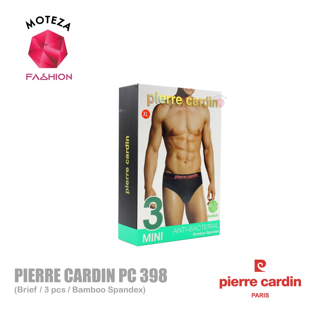 Moteza Celana Dalam Underwear Brief Pria Bamboo - Pierre Cardin PC 398 / PC398 - Isi 3 pcs