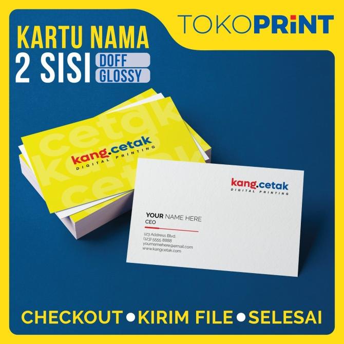 

Terbaru !!! Kartu Nama 2 Sisi / Business Card / Id Card / Cetak Kartu Nama Murah