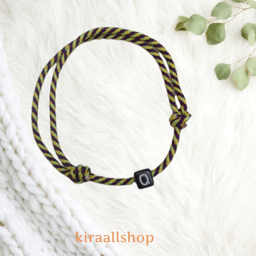 Gelang Tali Prusik Inisial Huruf | Gelang Tali Korea | Gelang Viral