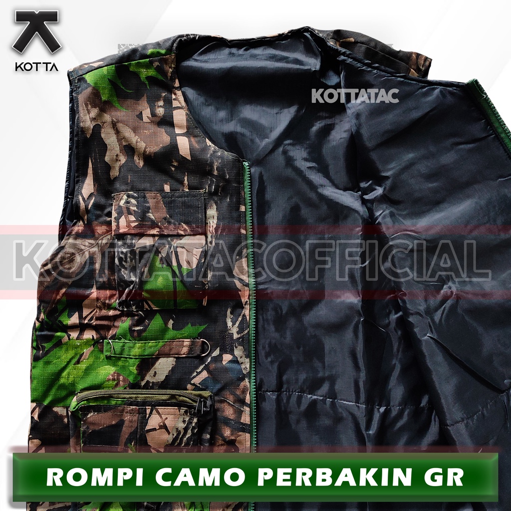 ROMPI TACTICAL CAMO ROMPI PERBAKIN KAMUFLASE VEST CAMOUFLAGE OUTDOOR ROMPI BERBURU