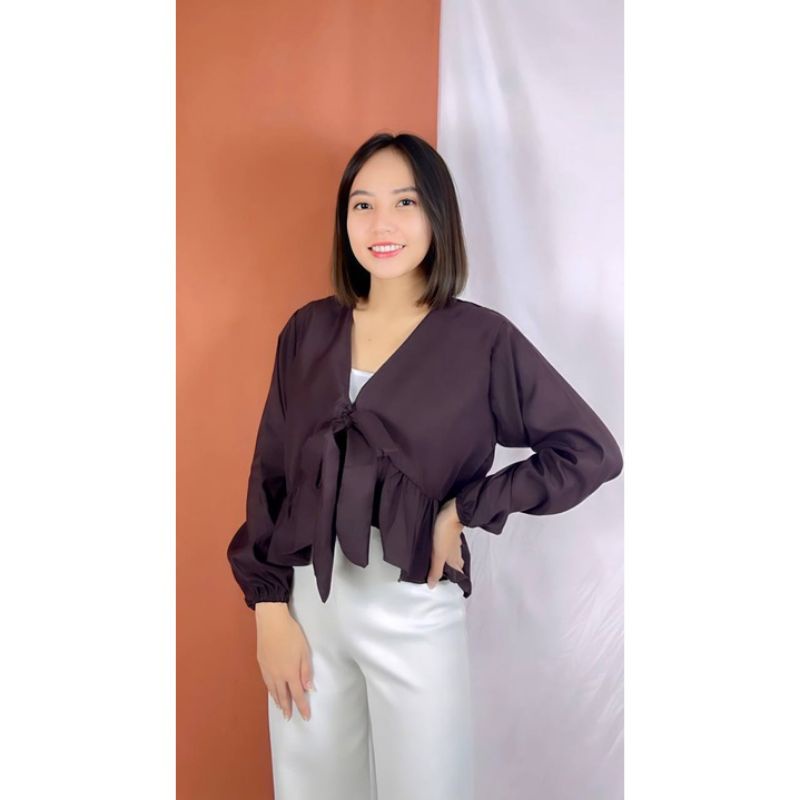 ATASAN MAXI TOP WANITA / BLOUSE LENGAN PANJANG