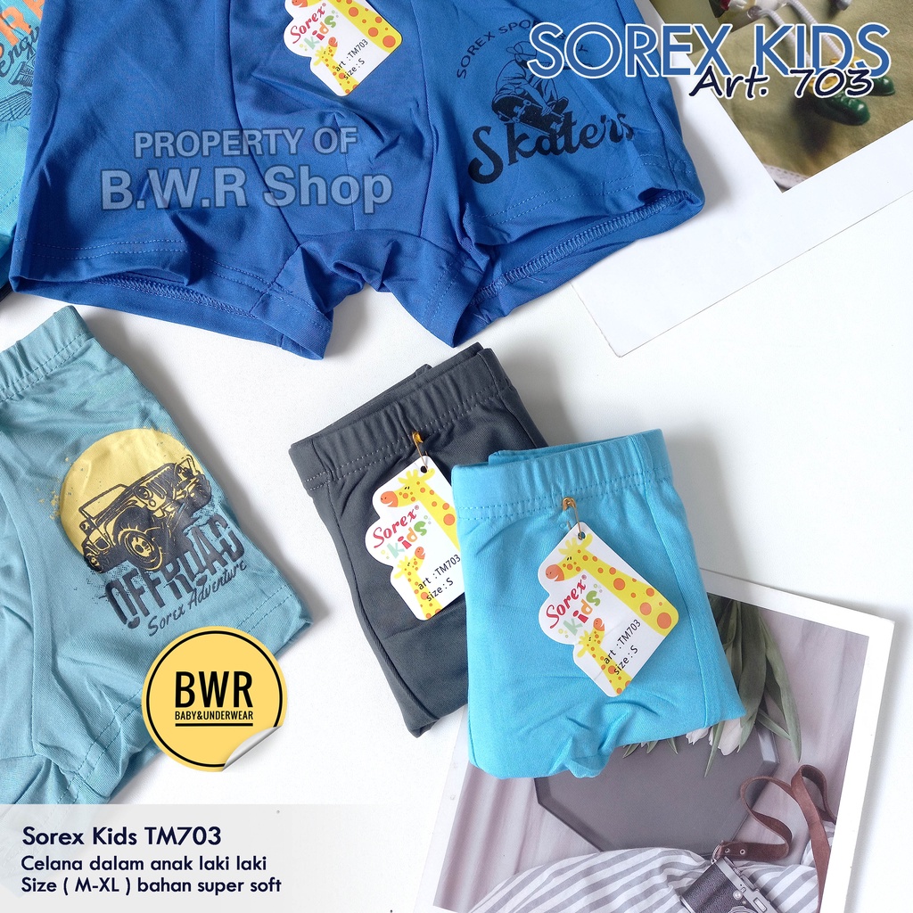 CD Boxer Sorex Boys TM 703 Engine / Celana Dalam Anak Laki Laki Super Soft Tm703 | Bwr