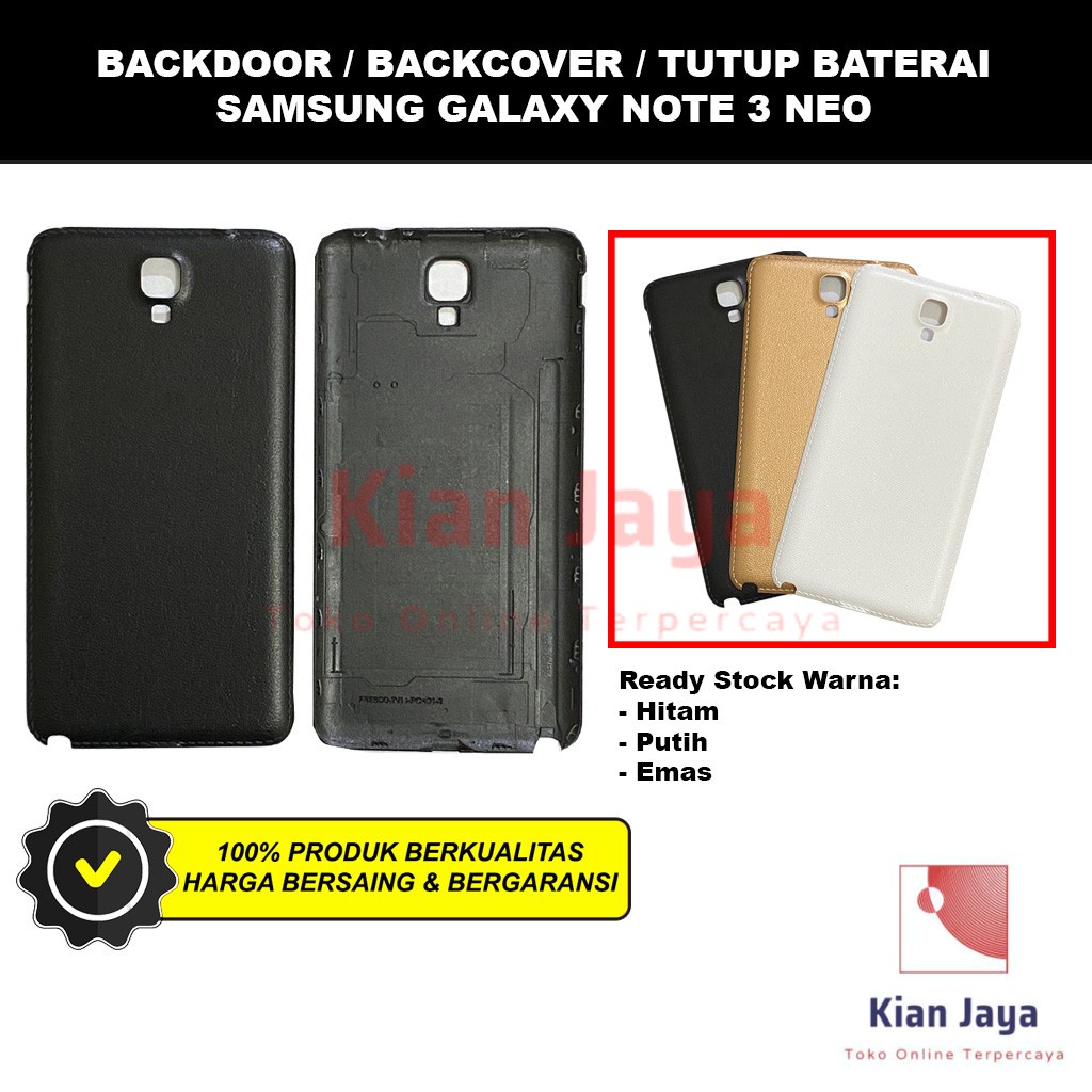 Backdoor Samsung Galaxy Note 3 Neo N750 N7505 Back Cover Tutup Belakang Baterai Cassing Casing Backcase Original