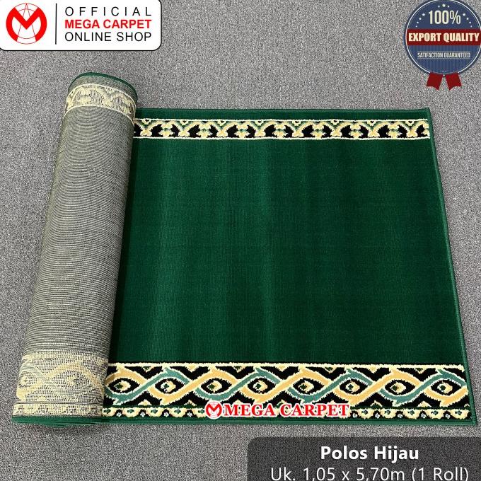 Sajadah Roll / Karpet Masjid / Karpet Mushola [Polos Hijau]