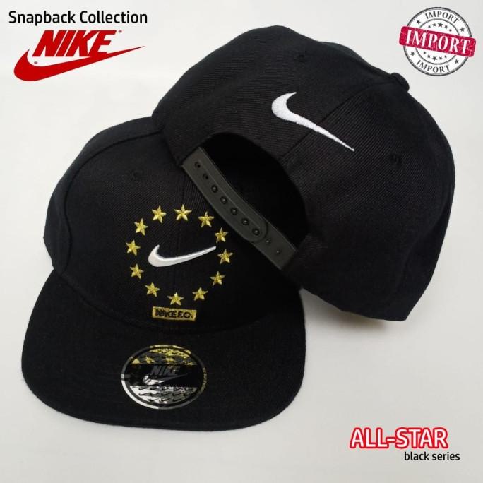 Topi Snapback / Baseball Nike AllStar Black Premium High Quality Impor