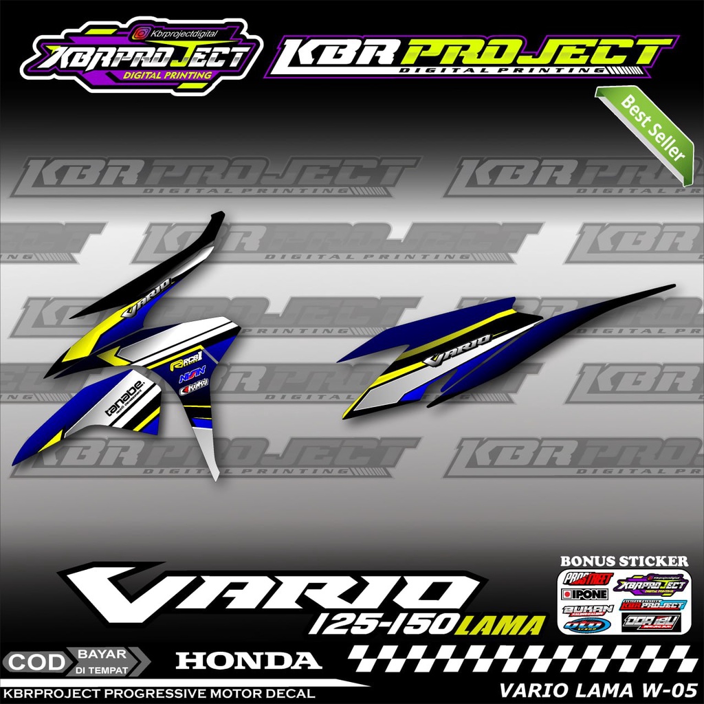 VARIO 125-150 LAMA STIKER SRTIPING MOTOR KEREN STIKER LIS VARIASI STIKER MOTOR HONDA DESAIN RACING W